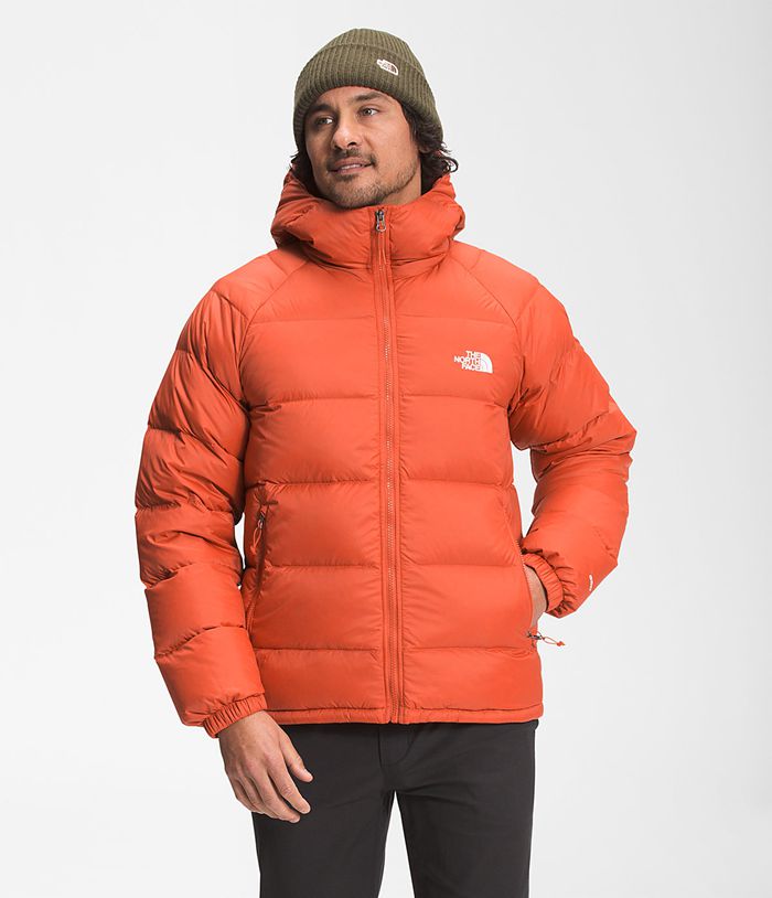 The North Face Mens Puffer Jacket Hydrenalite Down Hoodie 031NGRQKT - Orange